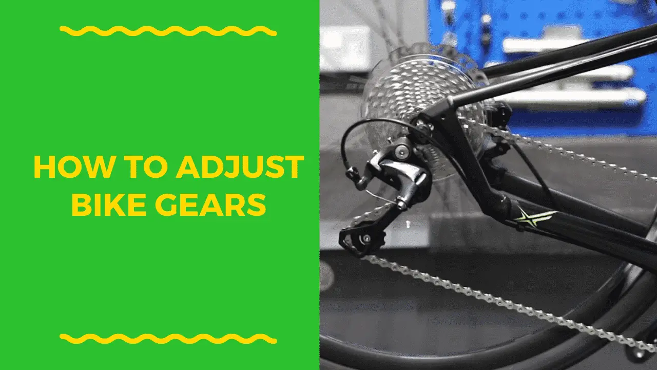 adjusting gears on road bike